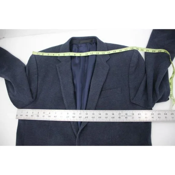 Versace Collection Sport Coat Mens 54/44 Single Breasted Blue Two Button cotton